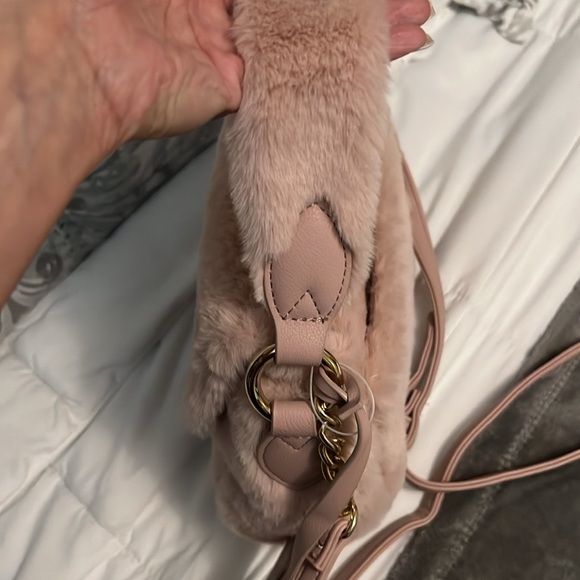 Juicy Couture Fur Flamingo Luxadelic Pink Flap Crossbody/Handbag - Picture 6 of 16